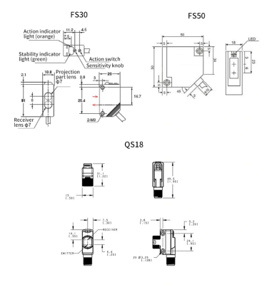 Kjt Fs Photoelectric Sensor Diffuse Reflective Equivalent To E Z D